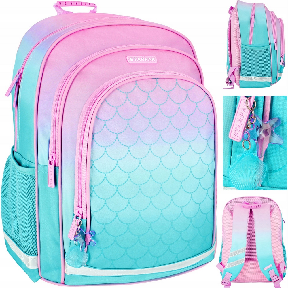 Školský batoh Starpak Mermaid Ombre s odrazovými prvkami