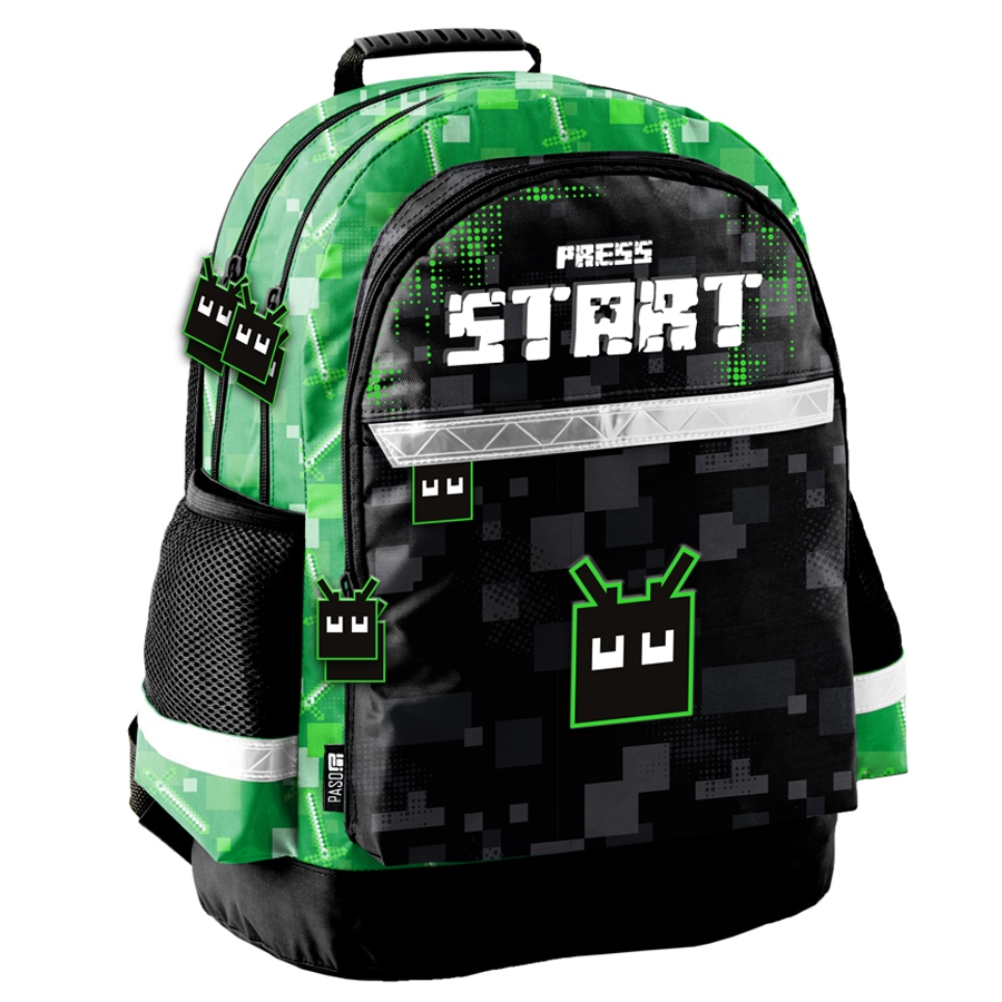Stylový školský batoh PASO PRESS START PP22AM-116 pre milovníkov hier